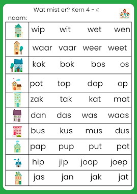Lesmateriaal Wat mist er? kern 4 maan en zon bewegend leren van auteur de beweegjuf slide 2