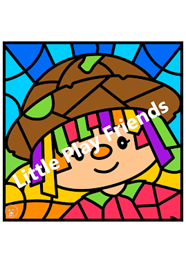 Lesmateriaal herfst: kleuren naar voorbeeld van auteur Little Play Friends slide 2