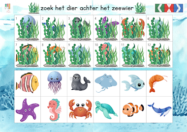 Lesmateriaal miniloco thema zeedieren / onderwater van auteur Kleuterjuf_Daphne slide 3