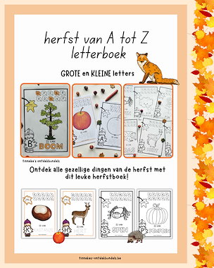 Lesmateriaal Herfst van A tot Z letterboekje van auteur Tinnekes ontdekbundels slide 4