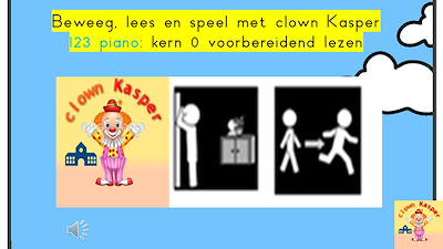 Lesmateriaal Beweeg, lees en speel 123 PIANO met Kasper: rijmen van auteur Gratis leuke leesboekjes slide 1