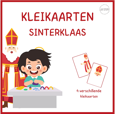Lesmateriaal kleikaarten Sinterklaas van auteur Juf Steffi