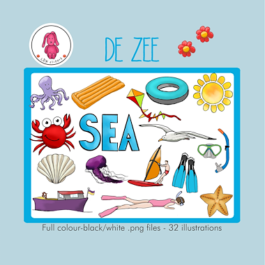 Lesmateriaal Zomer Clip art - De zee  (rechtenvrij te gebruiken) van auteur LDN Clipart