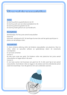 Lesmateriaal Tel en rol de sneeuwballen van auteur Van krabbel tot krul slide 4