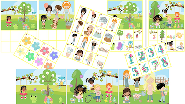 Lesmateriaal Lente - tuin - bloemen - moederdag -spelbundel van auteur Little Play Friends slide 4