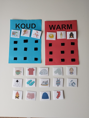 Lesmateriaal Sorteeroefening: Warm en koud van auteur ondersteuner Delphine