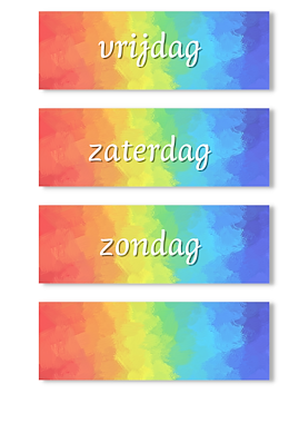 Lesmateriaal Dagritmekaarten klasthema regenboog van auteur Superleerkracht slide 4
