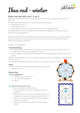 Lesmateriaal Winter - Ikea rad - Tafel van 1 t/m 3 van auteur De klas van juf Laura slide 4