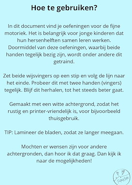 Lesmateriaal Traceerbladen - volgen met twee handen (vingers) van auteur PeuterKleuter slide 2