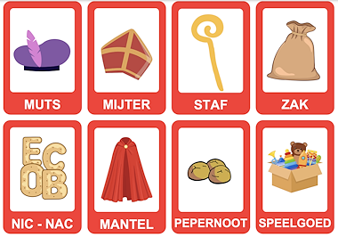 Lesmateriaal Woordkaarten Sint en Piet van auteur Katy Janssens slide 2