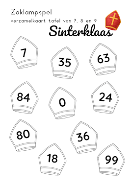 Lesmateriaal Zaklampspel Sinterklaas - tafel van 7 t/m 9 van auteur De klas van juf Laura slide 3