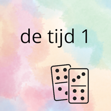 Lesmateriaal AN - de tijd (deel 1) - spel 3: domino/leesrups van auteur Peggy Van Rompaey