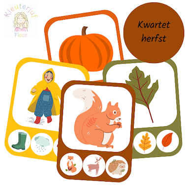 Lesmateriaal Kwartet herfst van auteur Kleuterjuf_floor
