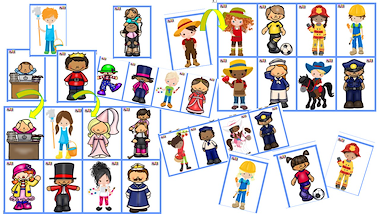 Lesmateriaal associatie - memory - lotto - bingo - beroepen van auteur Little Play Friends slide 4