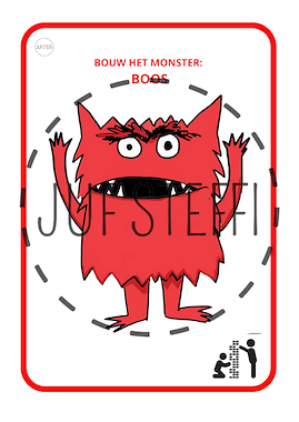 Lesmateriaal bouwhoek - het kleurenmonster van auteur Juf Steffi