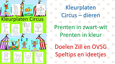Lesmateriaal kleurplaten circus van auteur Little Play Friends