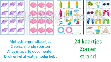 Lesmateriaal Memory strand van auteur Little Play Friends slide 2