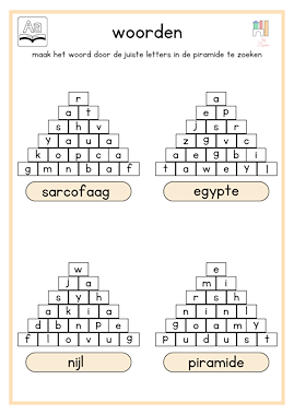 Lesmateriaal werkboek thema Egypte van auteur Kleuterjuf_Daphne slide 3