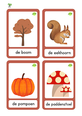 Lesmateriaal Herfstdobble van auteur Juf Nika slide 3