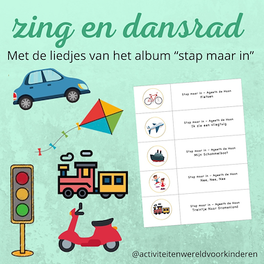 Lesmateriaal Voertuigen - zing en dans rad van auteur Nanny Melissa