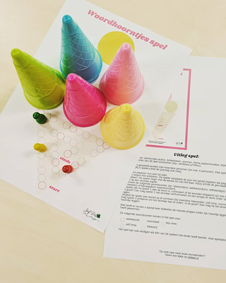 Lesmateriaal Woordhoorntjes spel - woordsoorten  van auteur Juf Daph slide 2