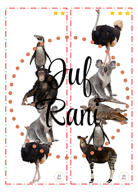 Lesmateriaal Stapelkaarten dieren  van auteur Juf Rani slide 3