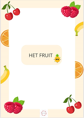 Lesmateriaal Het fruit werkbundel van auteur Juf Yas