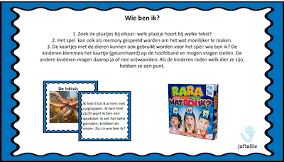 Lesmateriaal Wie ben ik? Thema zeedieren van auteur juf tallie