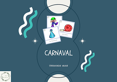 Lesmateriaal Sprekende muur - kaartjes carnaval van auteur Juf Kathleen G