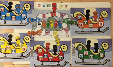 Lesmateriaal gezelschapsspel- de pakjesslee van auteur Little Play Friends