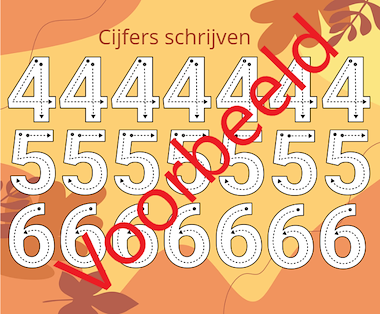 Lesmateriaal Gedifferentieerde tel en schrijfoefening in het thema herfst van auteur FilouFinds slide 2