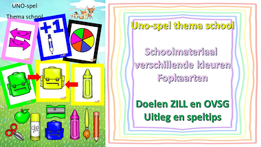 Lesmateriaal Naar school - MEGA -UNO-spel van auteur Little Play Friends