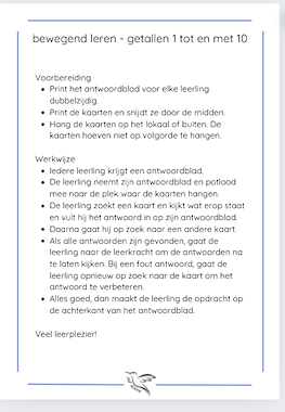 Lesmateriaal bewegend leren - getallen tot 10 van auteur Juf Kitty B slide 3