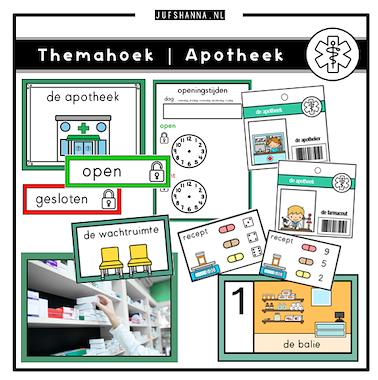 Lesmateriaal Themahoek | Apotheek van auteur Juf Shanna