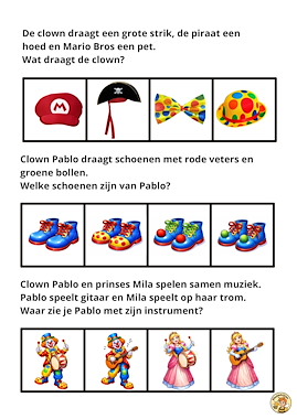 Lesmateriaal Begrijpend luisteren carnaval/muziek van auteur Kleuterbijtjes