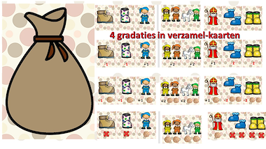 Lesmateriaal gezelschapsspel - vul de zak met letterkoekjes - sinterklaas van auteur Little Play Friends slide 2