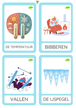 Lesmateriaal Woordkaarten Winter van auteur Juf Nika slide 4