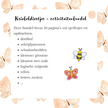 Lesmateriaal Kriebeldiertjes - activiteitenbundel  van auteur MiaenCo slide 3