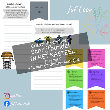 Lesmateriaal Schrijfbundel: In het kasteel (creatief schrijven) van auteur Juf Leen