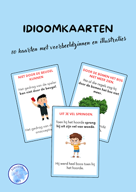 Lesmateriaal Idioomkaarten van auteur Alexandra Wit slide 1