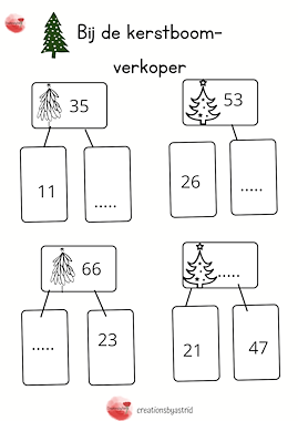 Lesmateriaal Splitsen bij de kerstboom verkoper van auteur Creations by Astrid slide 2