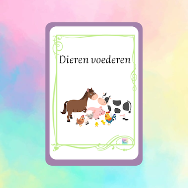 Lesmateriaal Roxillien boerderij dieren voederen van auteur kleuterwereldjes van roxillien