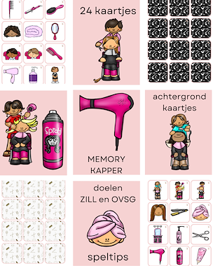 Lesmateriaal Memory - de kapper van auteur Little Play Friends