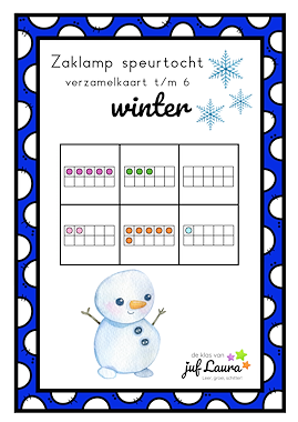 Lesmateriaal Zaklampspel winter - getalbeelden van auteur De klas van juf Laura slide 2