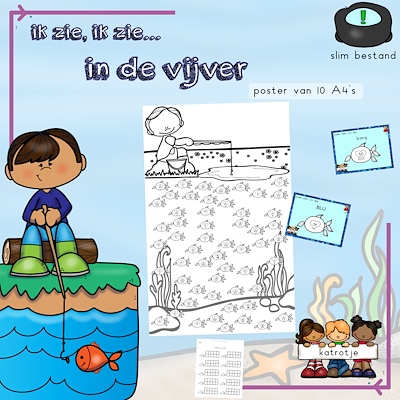 Lesmateriaal ik zie ik zie.... in de vijver van auteur katrotje