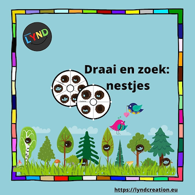 Lesmateriaal Draai en zoek het juist nestje van auteur LYND slide 1