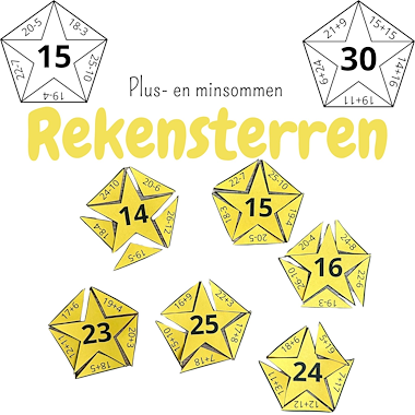 Lesmateriaal Rekensterren | Rekenen kerst | plussommen minsommen van auteur My Teacher Shares