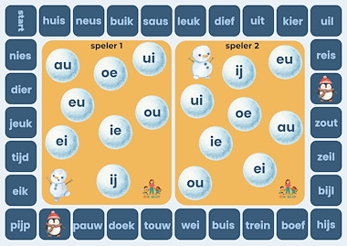 Lesmateriaal Spelborden bingo voor 2 tweetekenklanken van auteur de beweegjuf slide 2