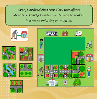 Lesmateriaal Smartgame maak een weg thema Ziek zijn van auteur Jabbedabbedoe slide 3
