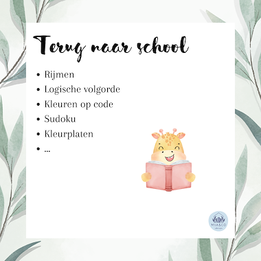 Lesmateriaal Werkboekje Terug naar school  van auteur MiaenCo slide 3